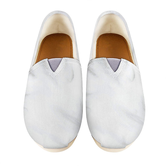 White Marble Print Casual Shoes