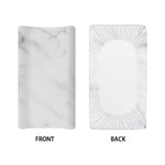 White Marble Print Changing Pad Cover