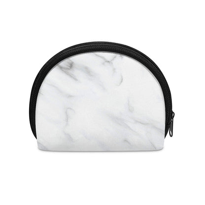 White Marble Print Coin Purse