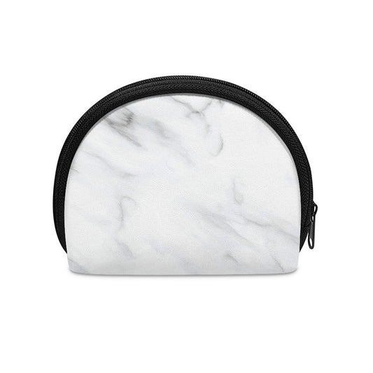 White Marble Print Coin Purse