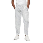 White Marble Print Cotton Pants