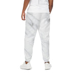 White Marble Print Cotton Pants