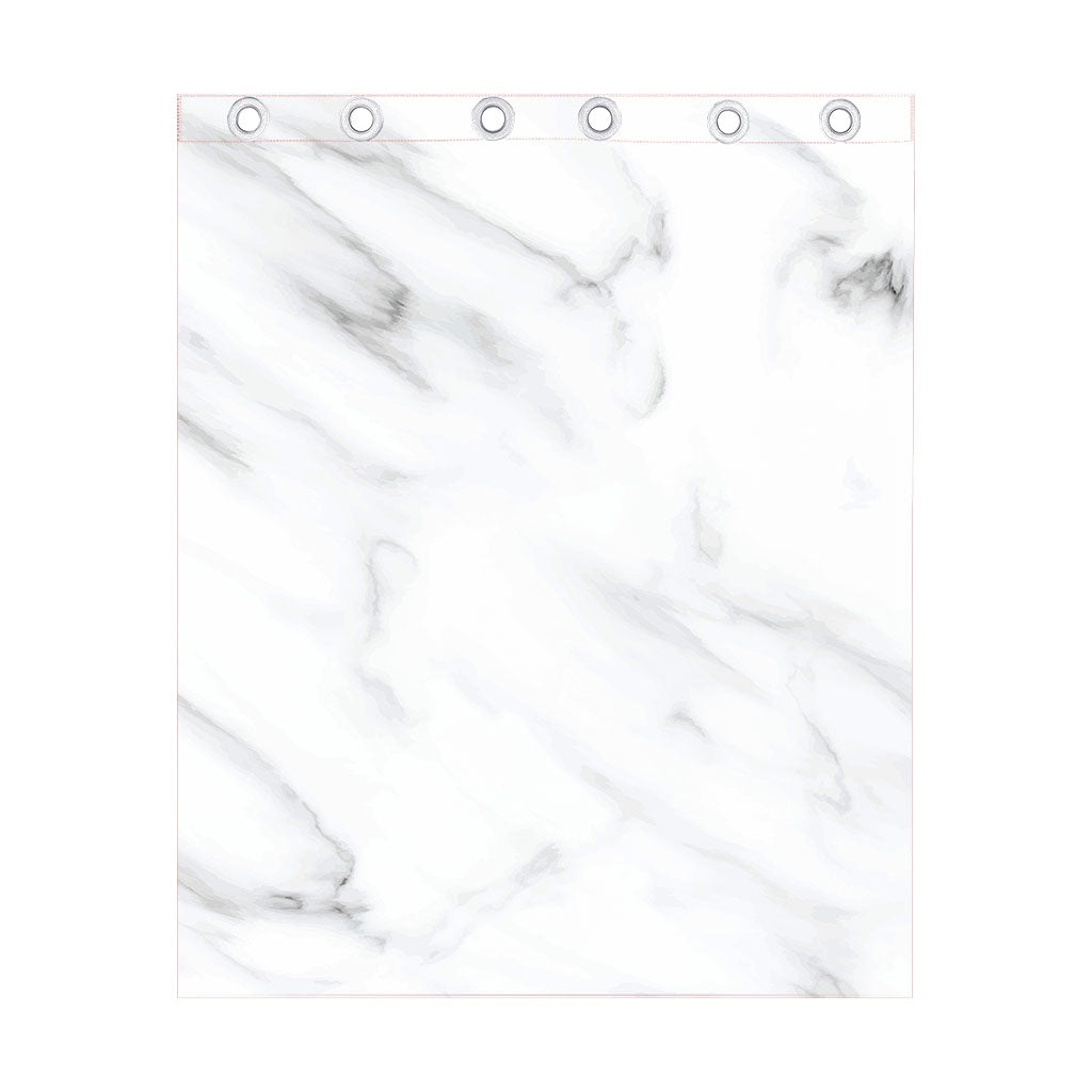 White Marble Print Curtain