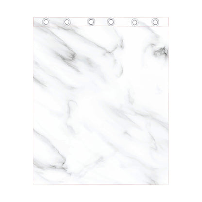 White Marble Print Curtain