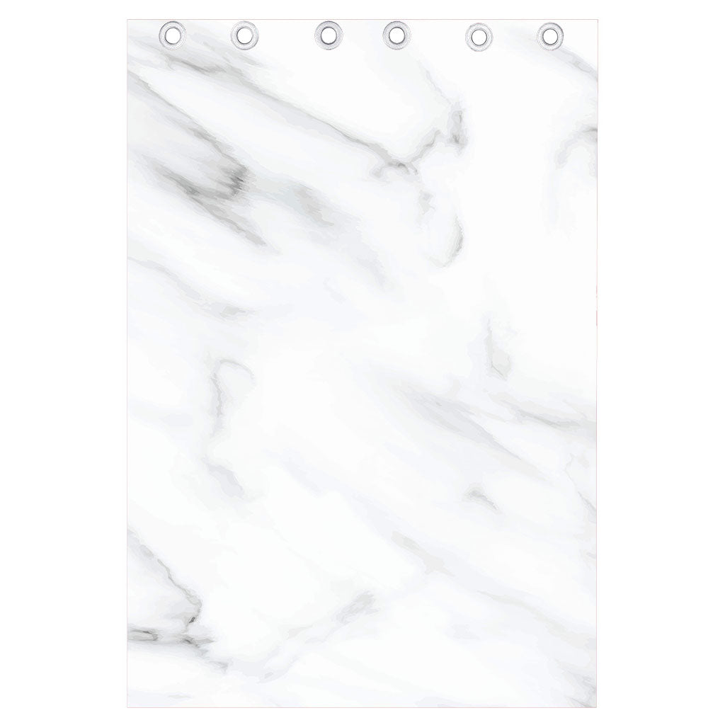 White Marble Print Curtain