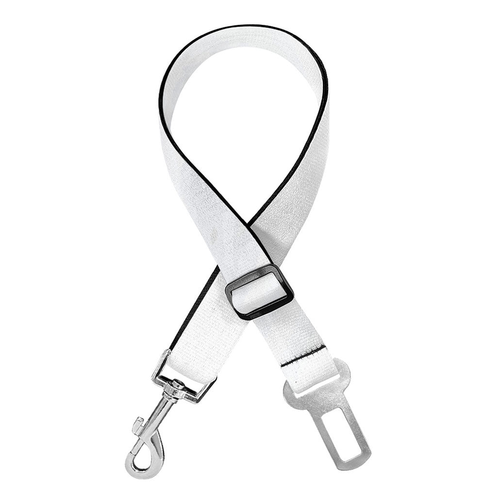 White Marble Print Dog Seat Belt