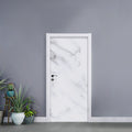 White Marble Print Door Sticker