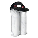 White Marble Print Double Neoprene Wine Tote