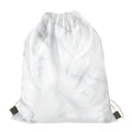 White Marble Print Drawstring Bag