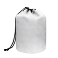 White Marble Print Drawstring Makeup Bag