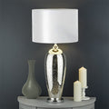 White Marble Print Drum Lamp Shade