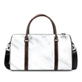 White Marble Print Duffel Bag