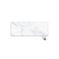 White Marble Print Extended Mouse Pad