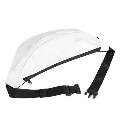 White Marble Print Fanny Pack