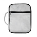 White Marble Print Front Pocket Bible Bag