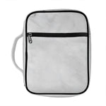 White Marble Print Front Pocket Bible Bag