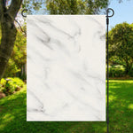 White Marble Print Garden Flag