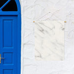 White Marble Print Garden Flag