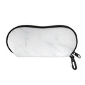 White Marble Print Glasses Case