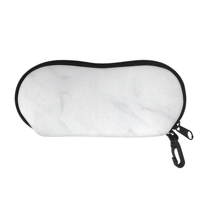 White Marble Print Glasses Case