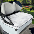 White Marble Print Golf Cart Seat Cover