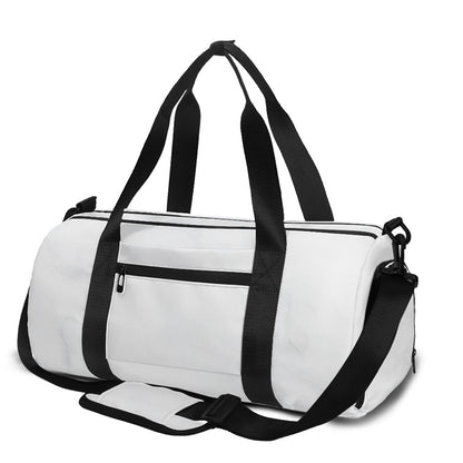 White Marble Print Gym Bag