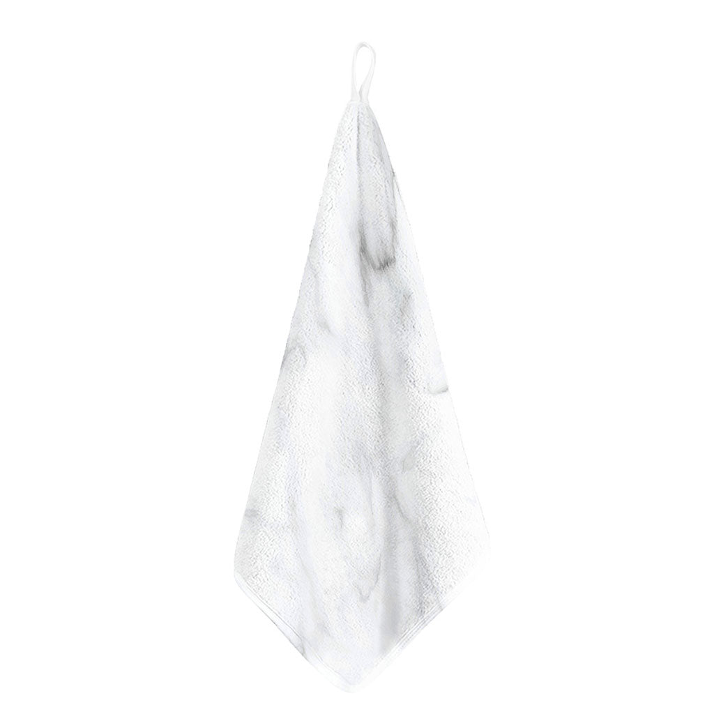 White Marble Print Hand Towel