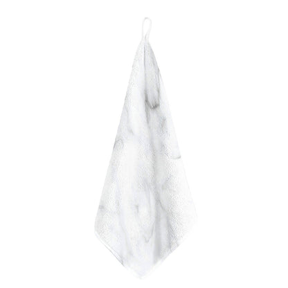 White Marble Print Hand Towel