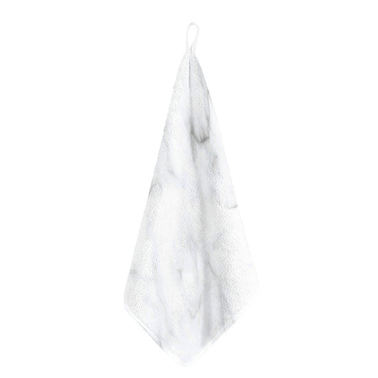 White Marble Print Hand Towel