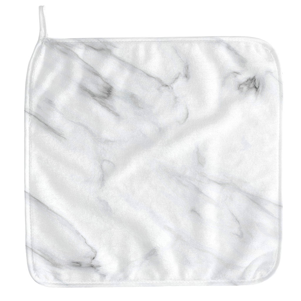 White Marble Print Hand Towel