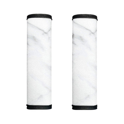 White Marble Print Handle Covers