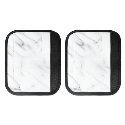 White Marble Print Handle Covers