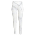 White Marble Print High-Waisted Pocket Leggings