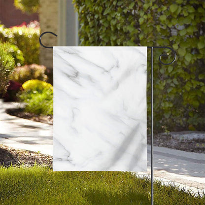 White Marble Print House Flag