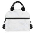 White Marble Print Insulated Lunch Bag