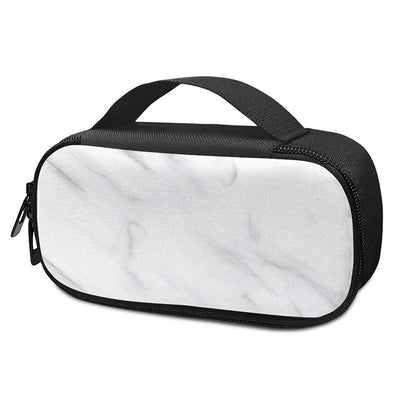 White Marble Print Insulin Cooler Travel Case