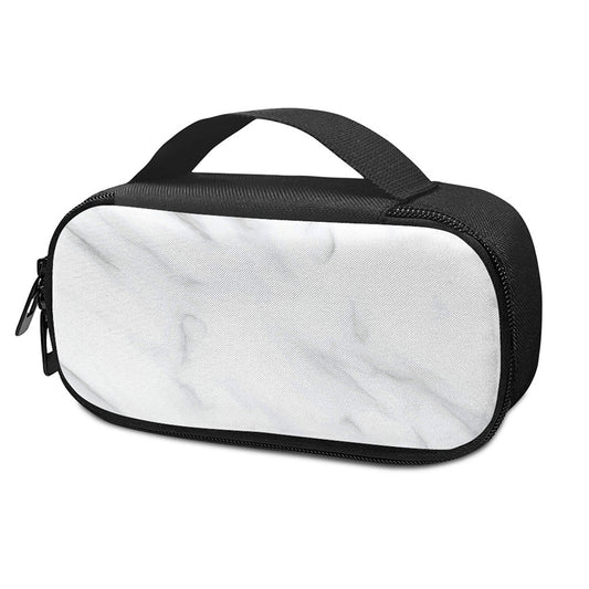 White Marble Print Insulin Cooler Travel Case