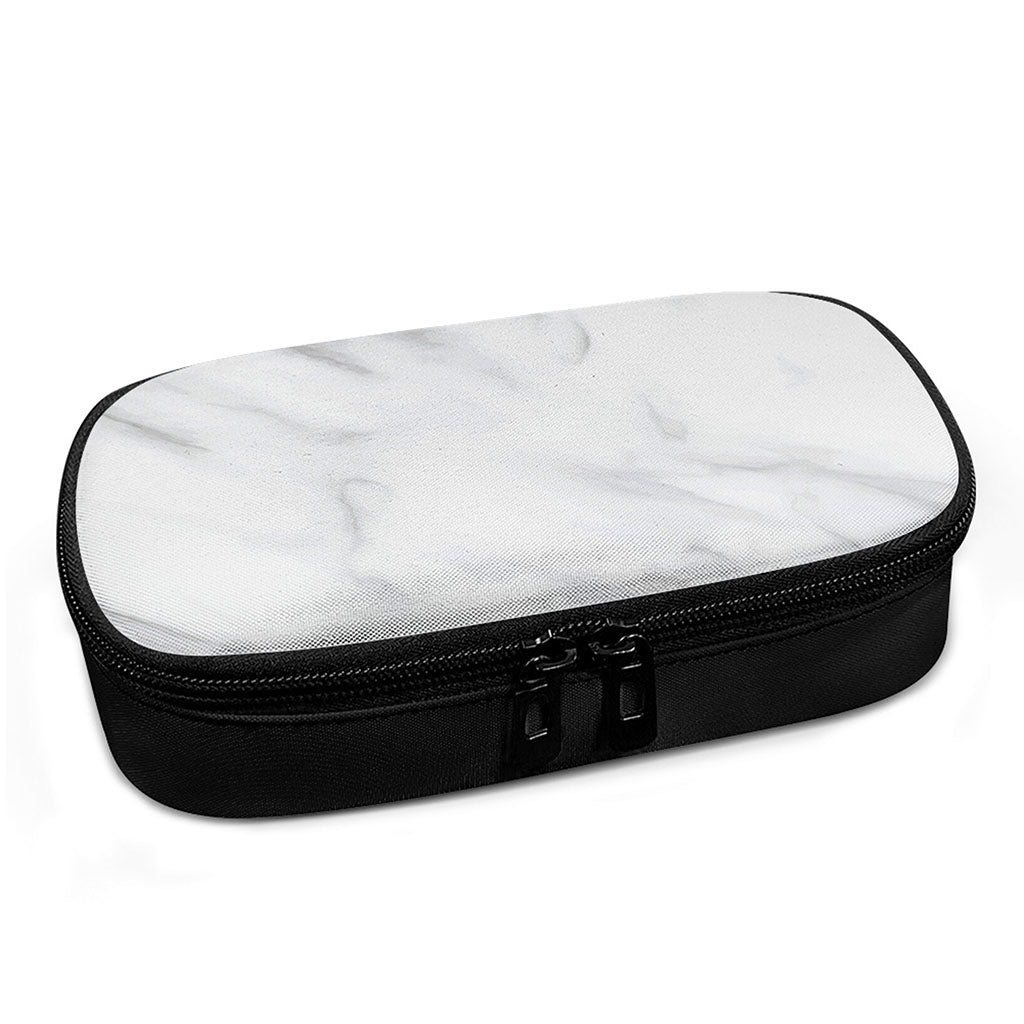 White Marble Print Insulin Cooler Travel Case