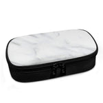 White Marble Print Insulin Cooler Travel Case