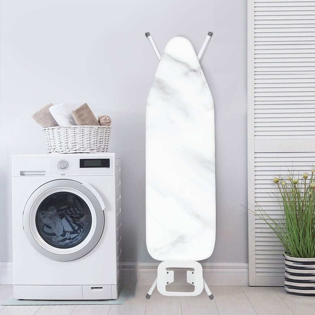 White Marble Print Ironing Board Cover