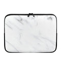 White Marble Print Laptop Sleeve
