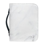 White Marble Print Leather Bible Cover