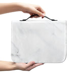 White Marble Print Leather Bible Cover