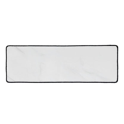 White Marble Print Long Kitchen Mat