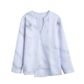 White Marble Print Long Sleeve Short Coat