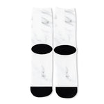 White Marble Print Long Socks
