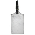 White Marble Print Luggage Tag