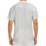 White Marble Print Men's Deep V-Neck Shirt