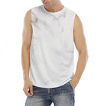 White Marble Print Men's Fitness Tank Top