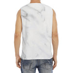 White Marble Print Men's Fitness Tank Top